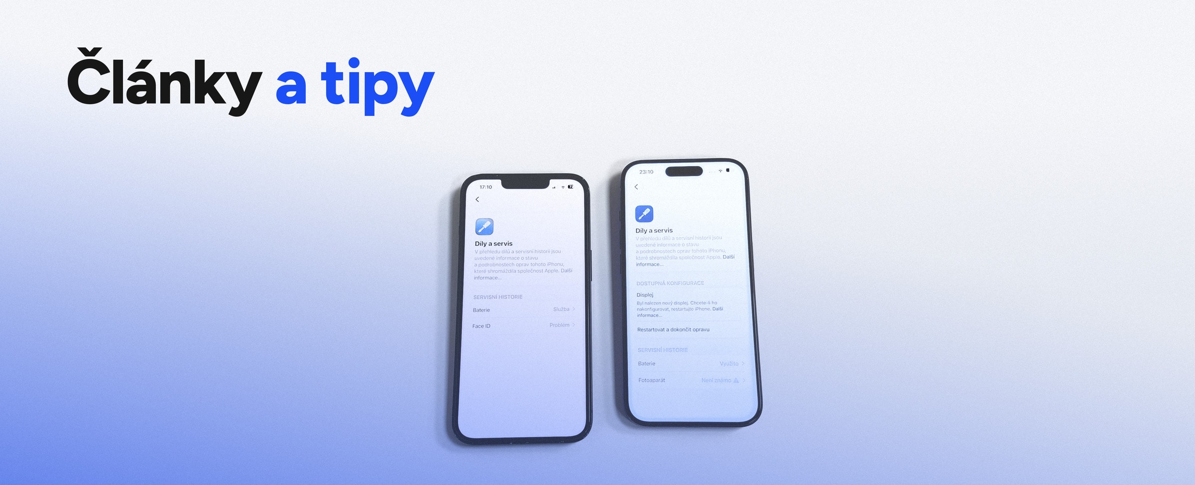 Otevřený iPhone po servisním zásahu