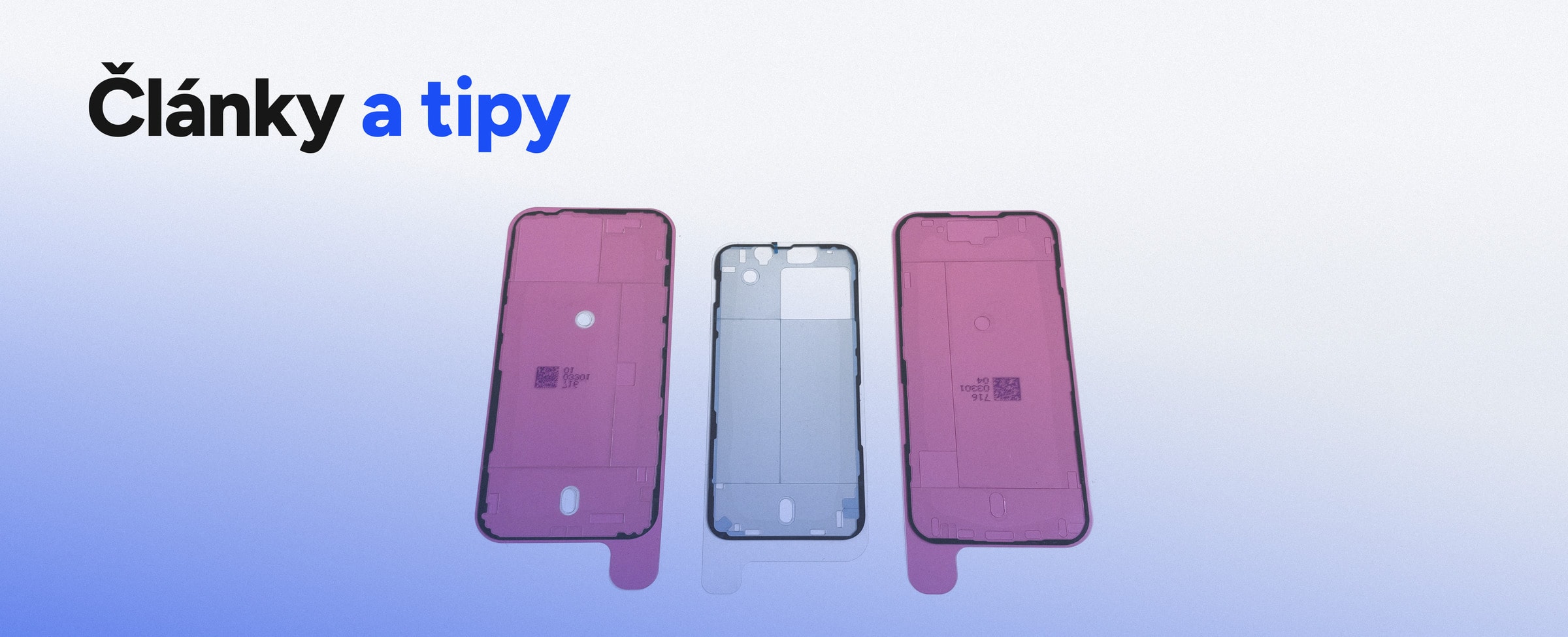 Těsnění displeje iPhonu používané při servisním zásahu