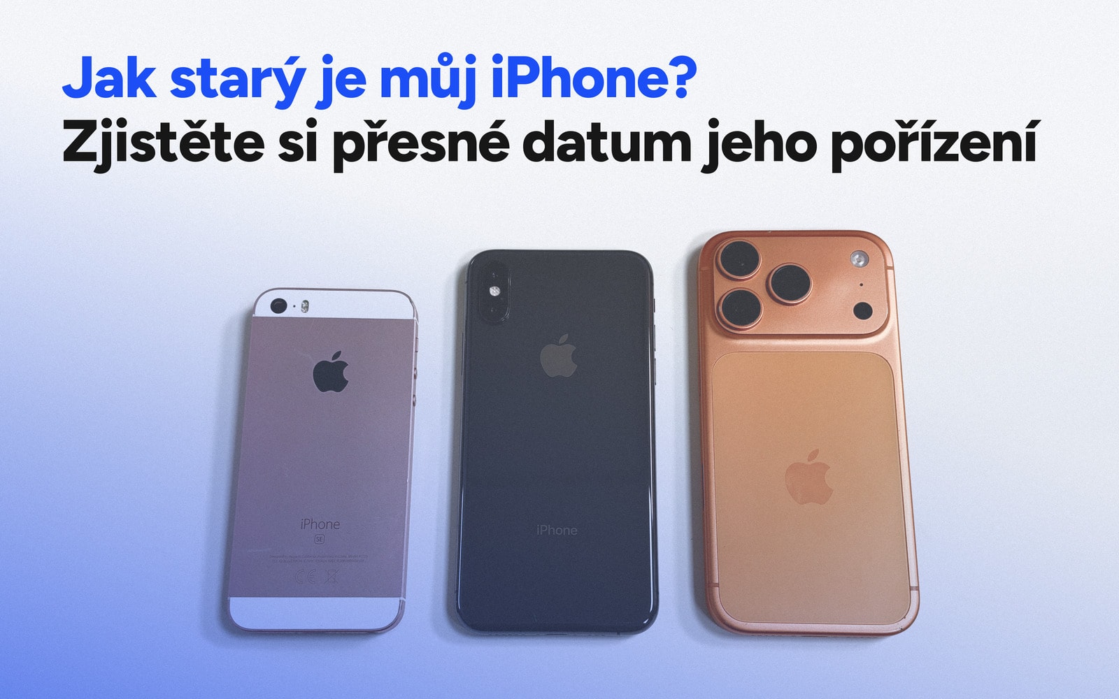 iPhone používaný pro kontrolu informací o zařízení
